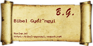 Bibel Gyöngyi névjegykártya